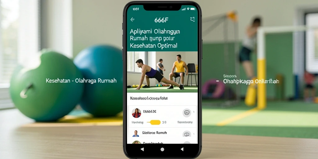 Tampilan antarmuka aplikasi 666F yang user-friendly untuk olahraga di rumah.
