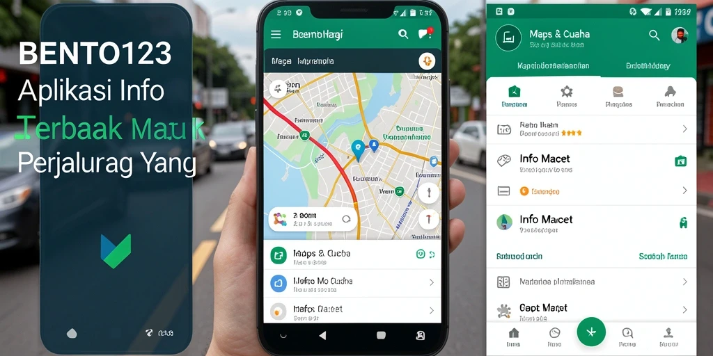 Tampilan antarmuka BENTO123 yang menunjukkan kondisi lalu lintas terkini.