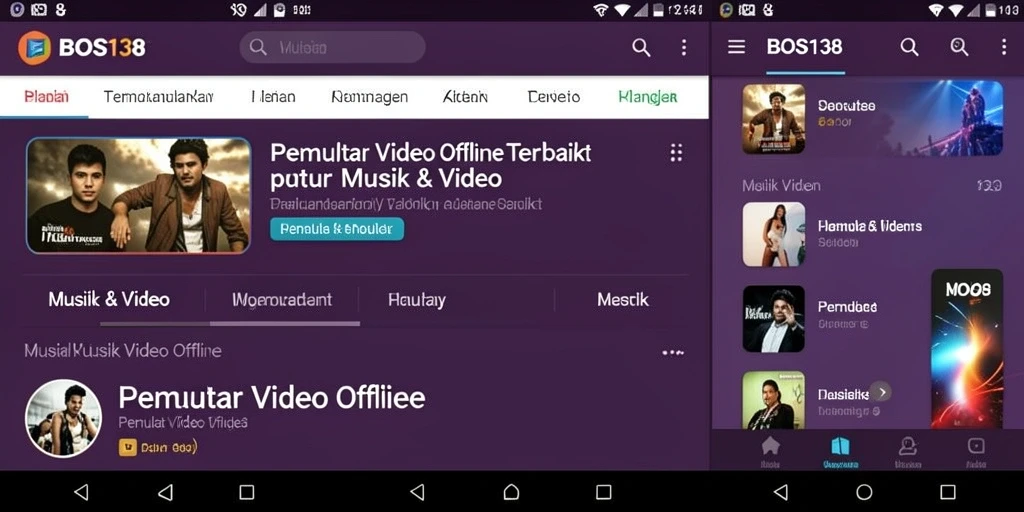 Antarmuka pengguna BOS138 yang intuitif dan menarik.