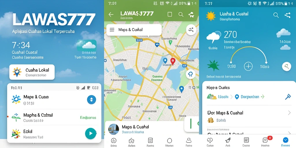 Antarmuka aplikasi LAWAS777 menampilkan ramalan cuaca yang jelas dan mudah dipahami.