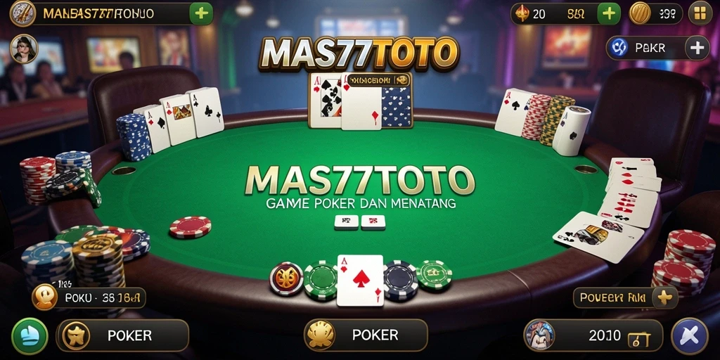 Antarmuka menarik dari game Poker MAS77TOTO yang mengasyikkan.