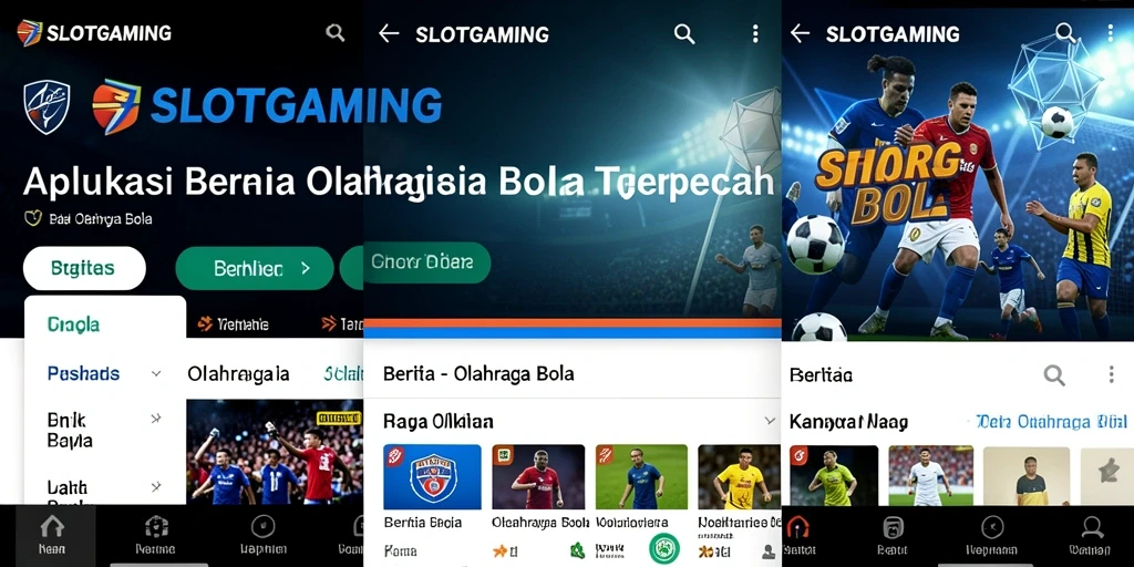 Antarmuka SLOTGAMING yang menarik dan berfungsi untuk berita olahraga bola.