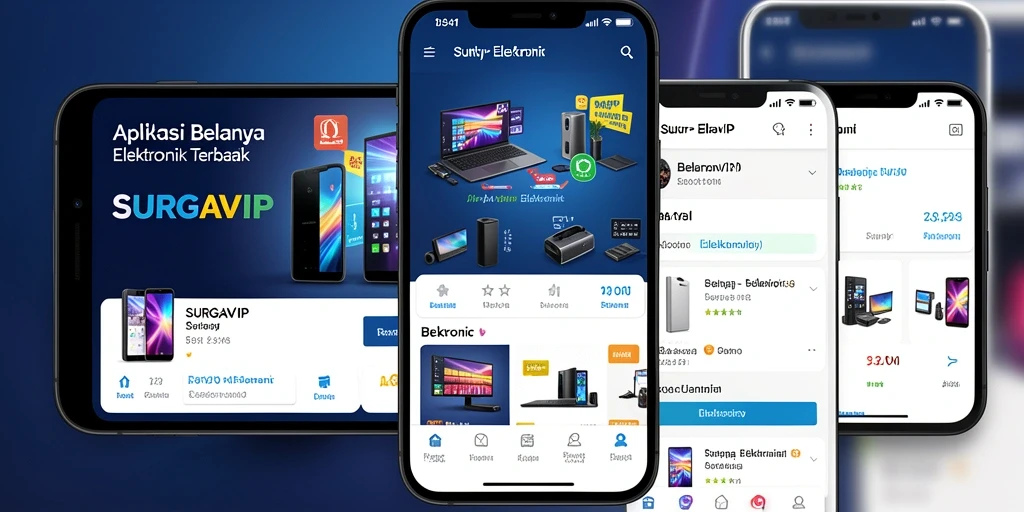 Tampilan antarmuka SURGAVIP yang user-friendly untuk belanja elektronik.