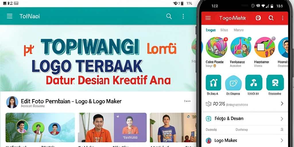 Antarmuka TOPIWANGI untuk membuat logo yang memukau.
