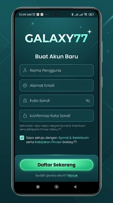 Buat Akun Baru galaxy77 dengan Mudah